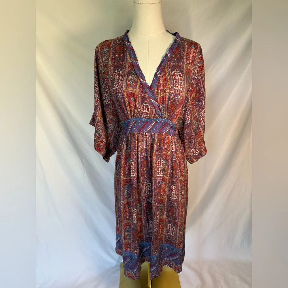 Anthropologie Tiny Omina Kimono Dress Boho Festival Sz Medium - Picture 2 of 10